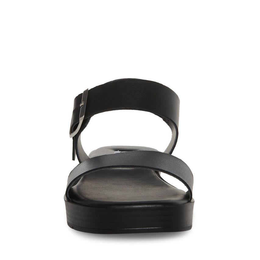 Sandalias de Plataforma Steve Madden Keenan Cuero Mujer Negras | ES DVE902